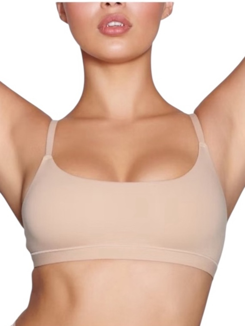 NWT SKIMS Fits Everybody Scoop Bralette Nude Clay Bra Size Small